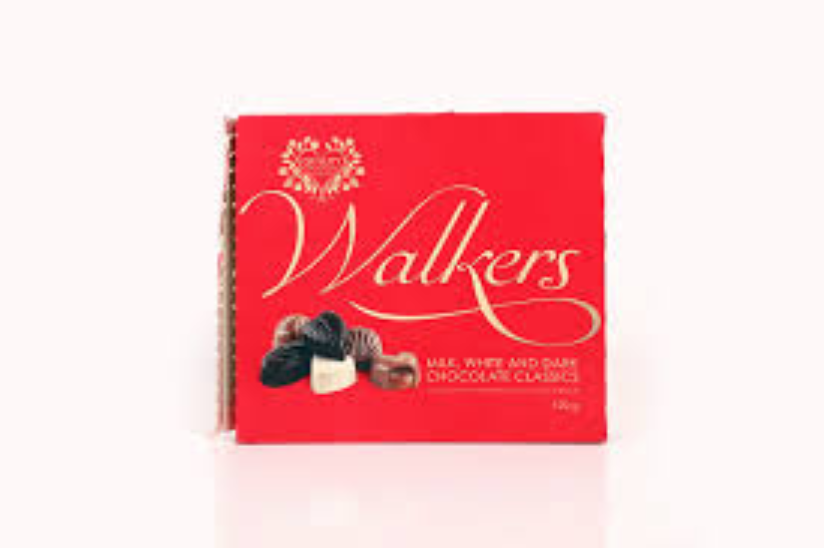 WALKERS MILK,WHITE,DARK CHOCOLATE CLASSIC TIN 600G